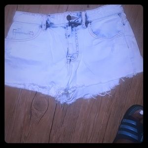 white/blue shorts